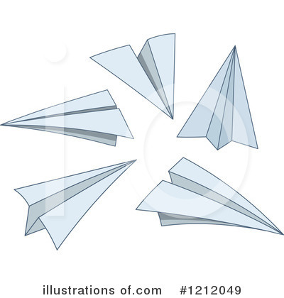Royalty-Free (RF) Paper Plane Clipart Illustration by yayayoyo - Stock Sample #1212049