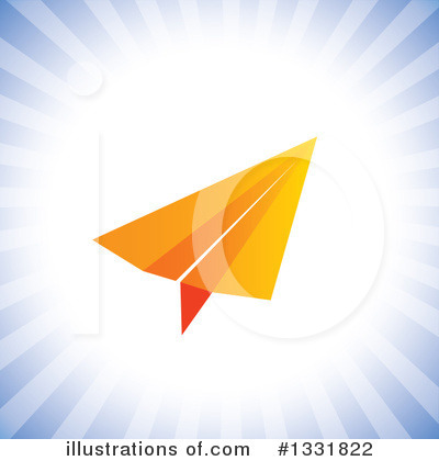 Royalty-Free (RF) Paper Plane Clipart Illustration by ColorMagic - Stock Sample #1331822