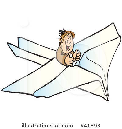 Royalty-Free (RF) Paper Plane Clipart Illustration by Snowy - Stock Sample #41898