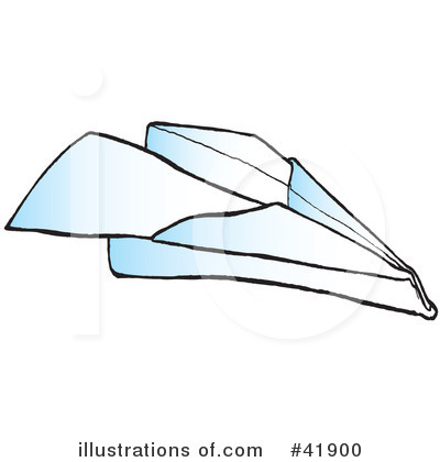 Royalty-Free (RF) Paper Plane Clipart Illustration by Snowy - Stock Sample #41900