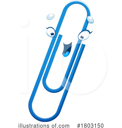 Royalty-Free (RF) Paperclip Clipart Illustration by Vector Tradition SM - Stock Sample #1803150