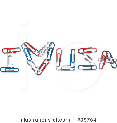Royalty-Free (RF) Paperclips Clipart Illustration by Dennis Holmes Designs - Stock Sample #39764