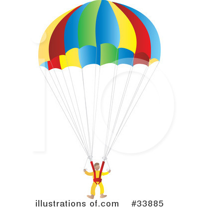 Parachute Clipart #33885 by Rasmussen Images