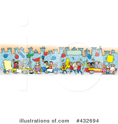 Royalty-Free (RF) Parade Clipart Illustration by Johnny Sajem - Stock Sample #432694