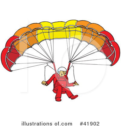Royalty-Free (RF) Paragliding Clipart Illustration by Snowy - Stock Sample #41902