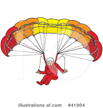 Royalty-Free (RF) Paragliding Clipart Illustration by Snowy - Stock Sample #41904