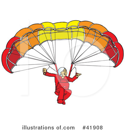 Royalty-Free (RF) Paragliding Clipart Illustration by Snowy - Stock Sample #41908