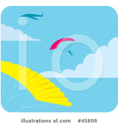 Royalty-Free (RF) Paragliding Clipart Illustration by Monica - Stock Sample #45806