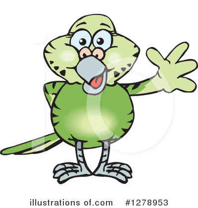 Royalty-Free (RF) Parakeet Clipart Illustration by Dennis Holmes Designs - Stock Sample #1278953