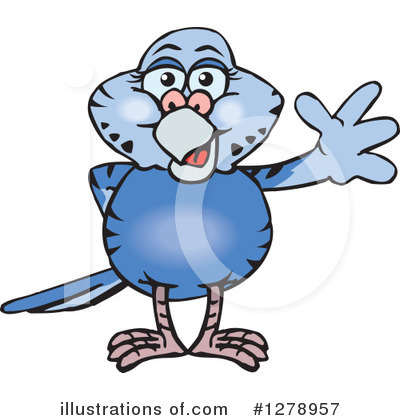 Budgie Clipart #1278957 by Dennis Holmes Designs