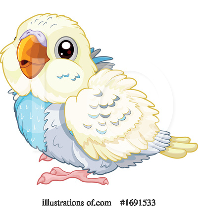 Royalty-Free (RF) Parakeet Clipart Illustration by Pushkin - Stock Sample #1691533