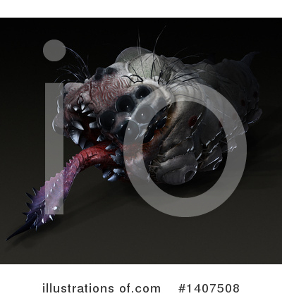 Royalty-Free (RF) Parasitic Grub Clipart Illustration by Leo Blanchette - Stock Sample #1407508