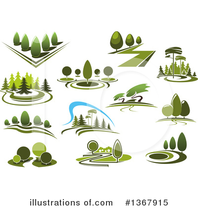 Evergreen Clipart #1367915 by Vector Tradition SM
