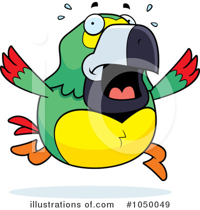 Green Parrot Clipart #1050049 by Cory Thoman
