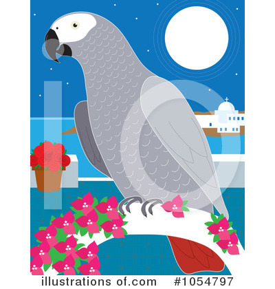 Royalty-Free (RF) Parrot Clipart Illustration by Maria Bell - Stock Sample #1054797