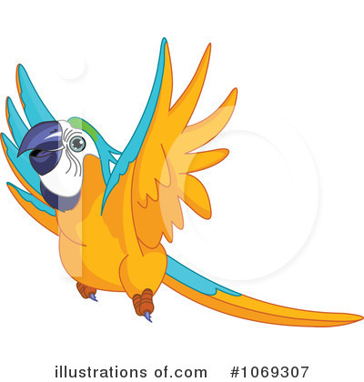 Royalty-Free (RF) Parrot Clipart Illustration by Pushkin - Stock Sample #1069307