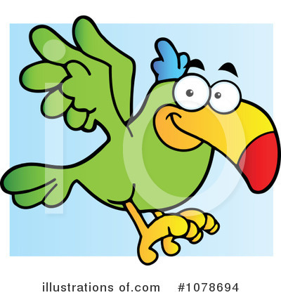 Green Parrot Clipart #1078694 by Hit Toon