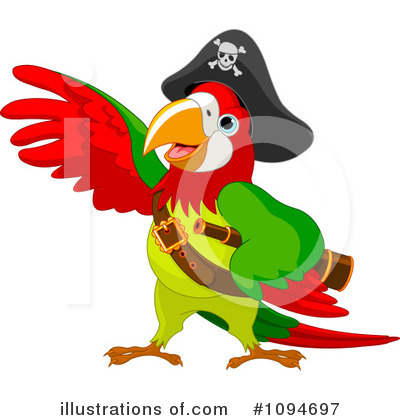 Royalty-Free (RF) Parrot Clipart Illustration by Pushkin - Stock Sample #1094697