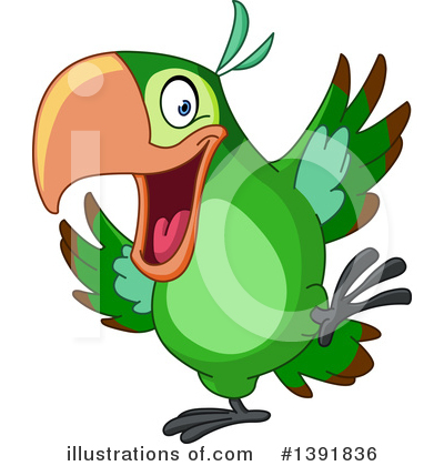Green Parrot Clipart #1391836 by yayayoyo