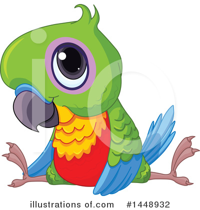 Royalty-Free (RF) Parrot Clipart Illustration by Pushkin - Stock Sample #1448932