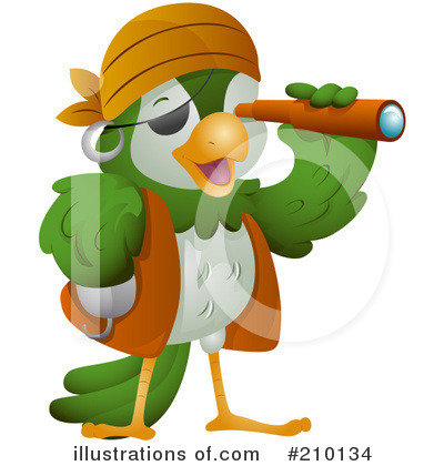 Royalty-Free (RF) Parrot Clipart Illustration by BNP Design Studio - Stock Sample #210134