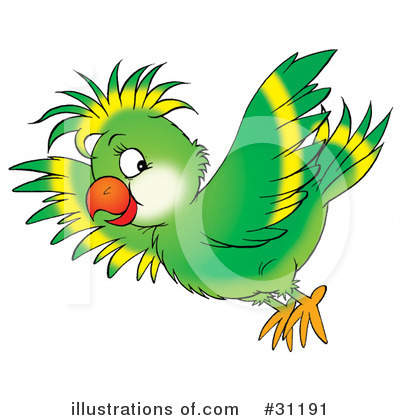 Green Parrot Clipart #31191 by Alex Bannykh