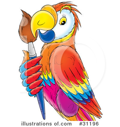 Royalty-Free (RF) Parrot Clipart Illustration by Alex Bannykh - Stock Sample #31196