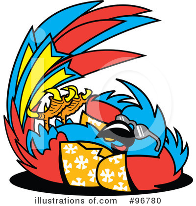Royalty-Free (RF) Parrot Clipart Illustration by Andy Nortnik - Stock Sample #96780