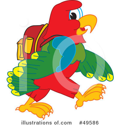 Royalty-Free (RF) Parrot Mascot Clipart Illustration by Mascot Junction - Stock Sample #49586