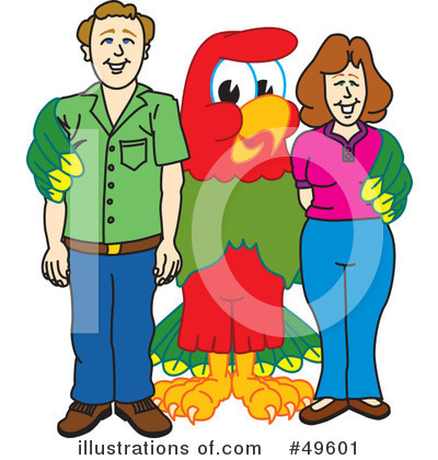 Royalty-Free (RF) Parrot Mascot Clipart Illustration by Mascot Junction - Stock Sample #49601