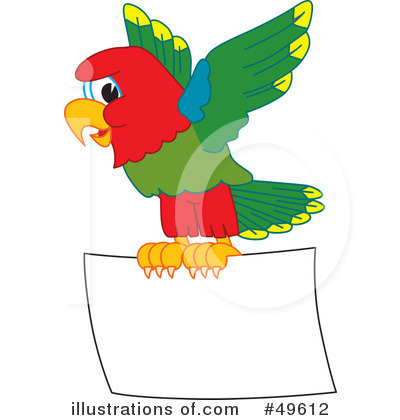 Royalty-Free (RF) Parrot Mascot Clipart Illustration by Mascot Junction - Stock Sample #49612
