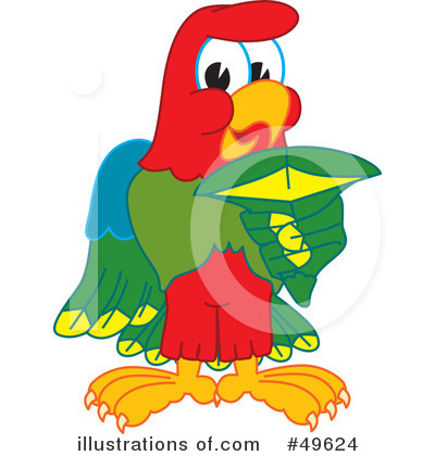 Royalty-Free (RF) Parrot Mascot Clipart Illustration by Mascot Junction - Stock Sample #49624