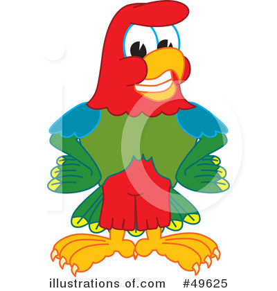 Royalty-Free (RF) Parrot Mascot Clipart Illustration by Mascot Junction - Stock Sample #49625