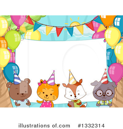 Royalty-Free (RF) Party Animals Clipart Illustration by BNP Design Studio - Stock Sample #1332314