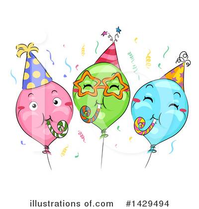 Party Balloons Clipart #1429494 by BNP Design Studio