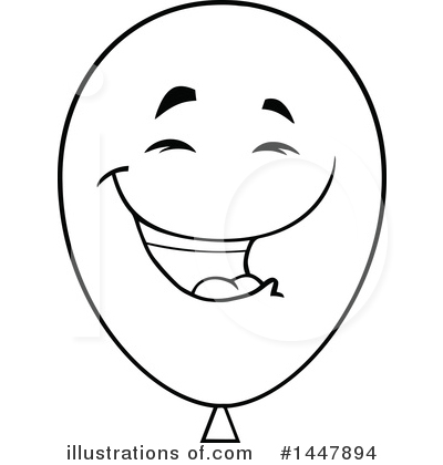 Royalty-Free (RF) Party Balloon Clipart Illustration by Hit Toon - Stock Sample #1447894