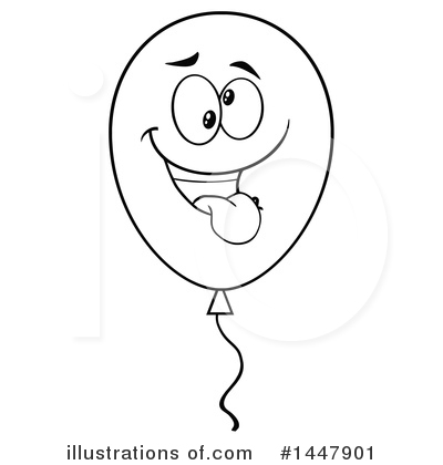Royalty-Free (RF) Party Balloon Clipart Illustration by Hit Toon - Stock Sample #1447901