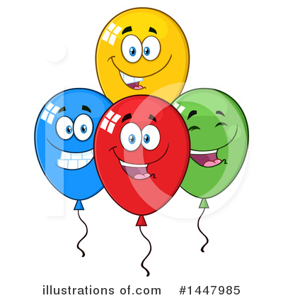 Royalty-Free (RF) Party Balloon Clipart Illustration by Hit Toon - Stock Sample #1447985