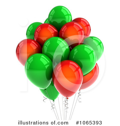Party Balloons Clipart #1065393 by stockillustrations