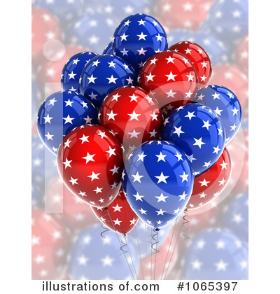 Royalty-Free (RF) Party Balloons Clipart Illustration by stockillustrations - Stock Sample #1065397