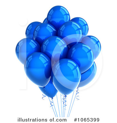 Royalty-Free (RF) Party Balloons Clipart Illustration by stockillustrations - Stock Sample #1065399