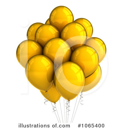 Party Balloons Clipart #1065400 by stockillustrations