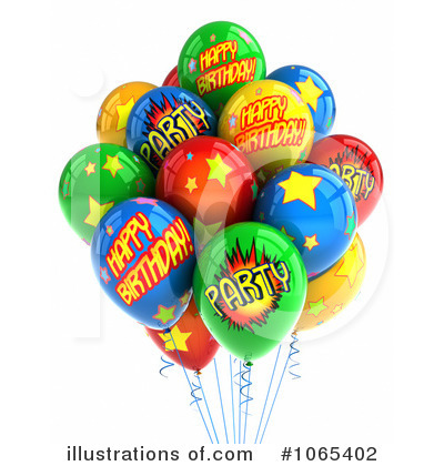Royalty-Free (RF) Party Balloons Clipart Illustration by stockillustrations - Stock Sample #1065402