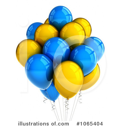 Party Balloons Clipart #1065404 by stockillustrations