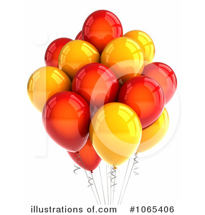 Royalty-Free (RF) Party Balloons Clipart Illustration by stockillustrations - Stock Sample #1065406