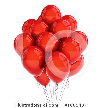 Royalty-Free (RF) Party Balloons Clipart Illustration by stockillustrations - Stock Sample #1065407