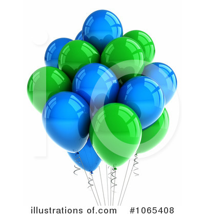 Party Balloons Clipart #1065408 by stockillustrations