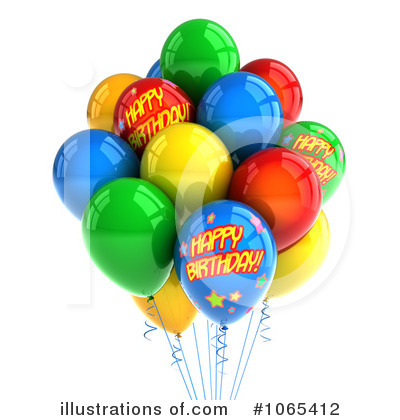 Royalty-Free (RF) Party Balloons Clipart Illustration by stockillustrations - Stock Sample #1065412