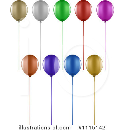 Purple Party Balloon Clipart #1115142 by KJ Pargeter