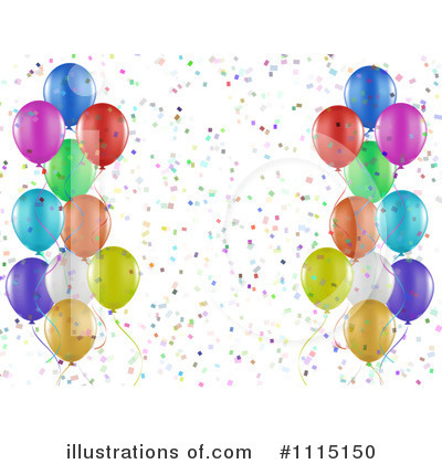 Royalty-Free (RF) Party Balloons Clipart Illustration by KJ Pargeter - Stock Sample #1115150